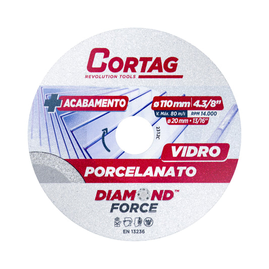 Disco diamantado porcelanato/vidrio - Cortag